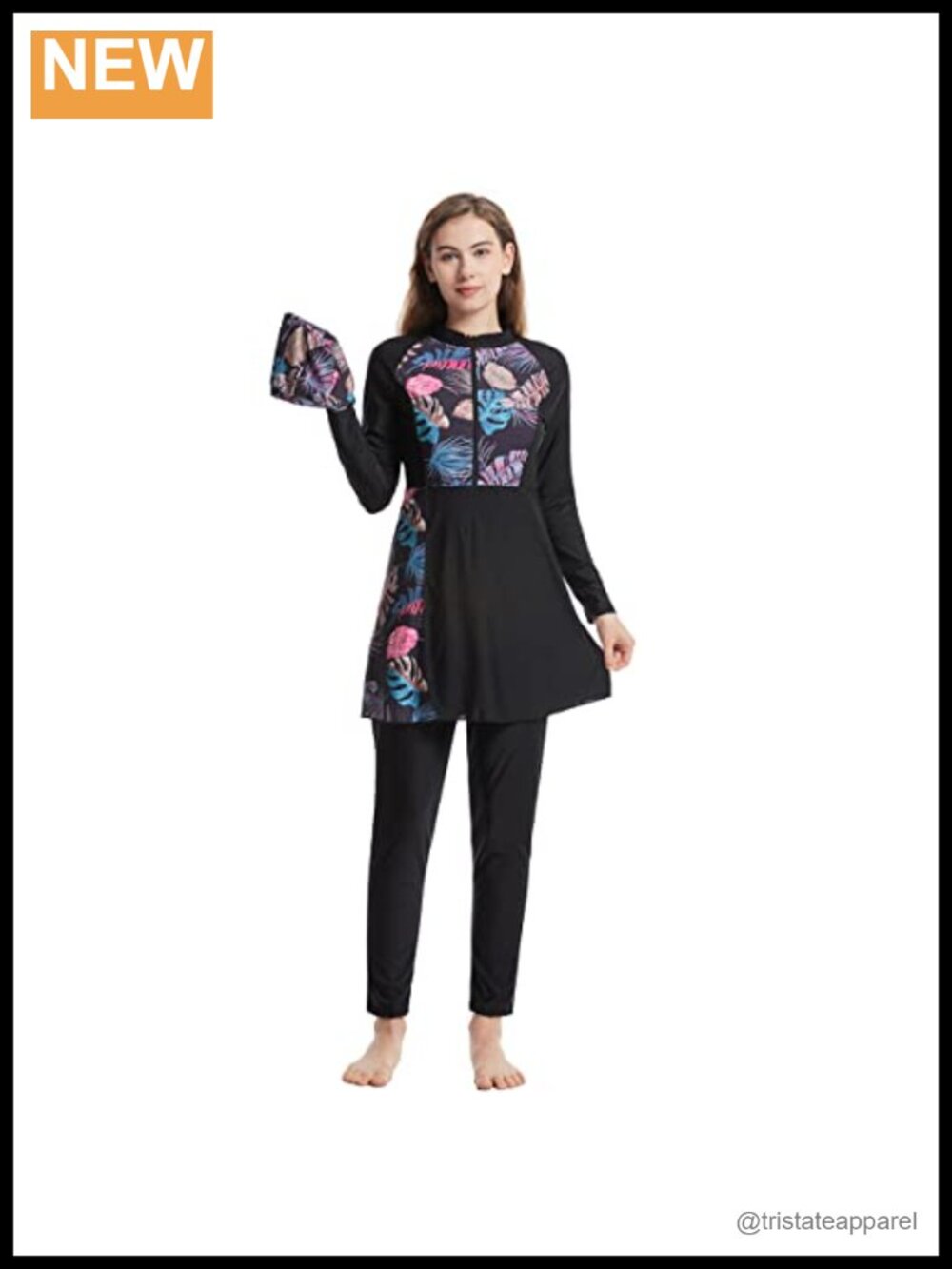 FYMNSI Women's Full Coverage Burkini Modest Swimwear Long Sleeve
